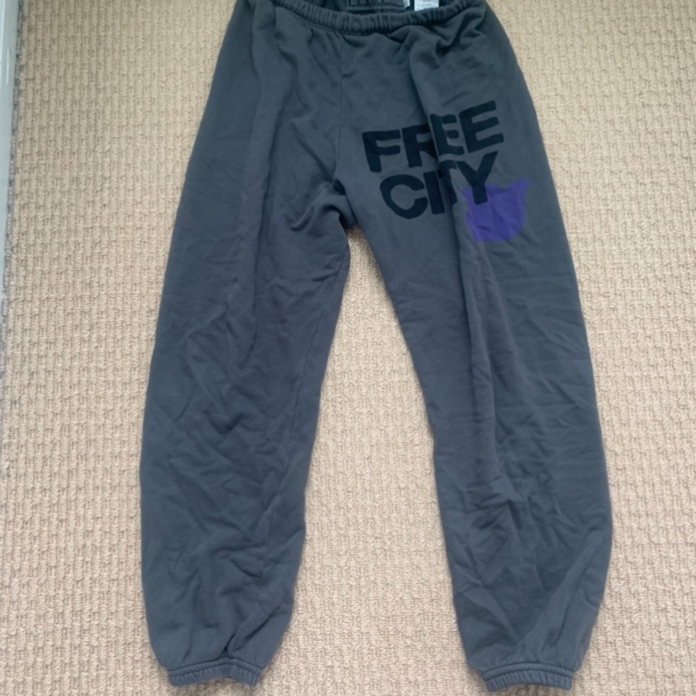 Free City sweatpants in greyart/lavender